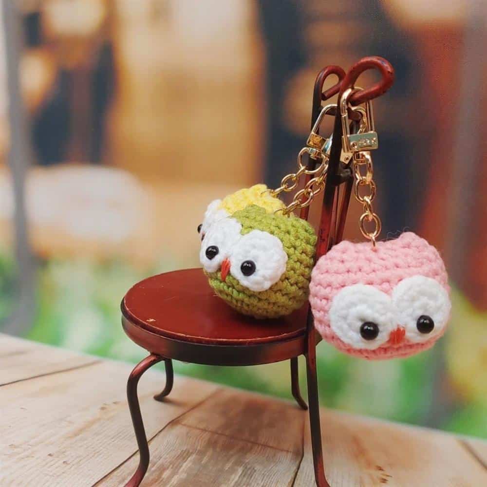 cabeça de coruja amigurumi