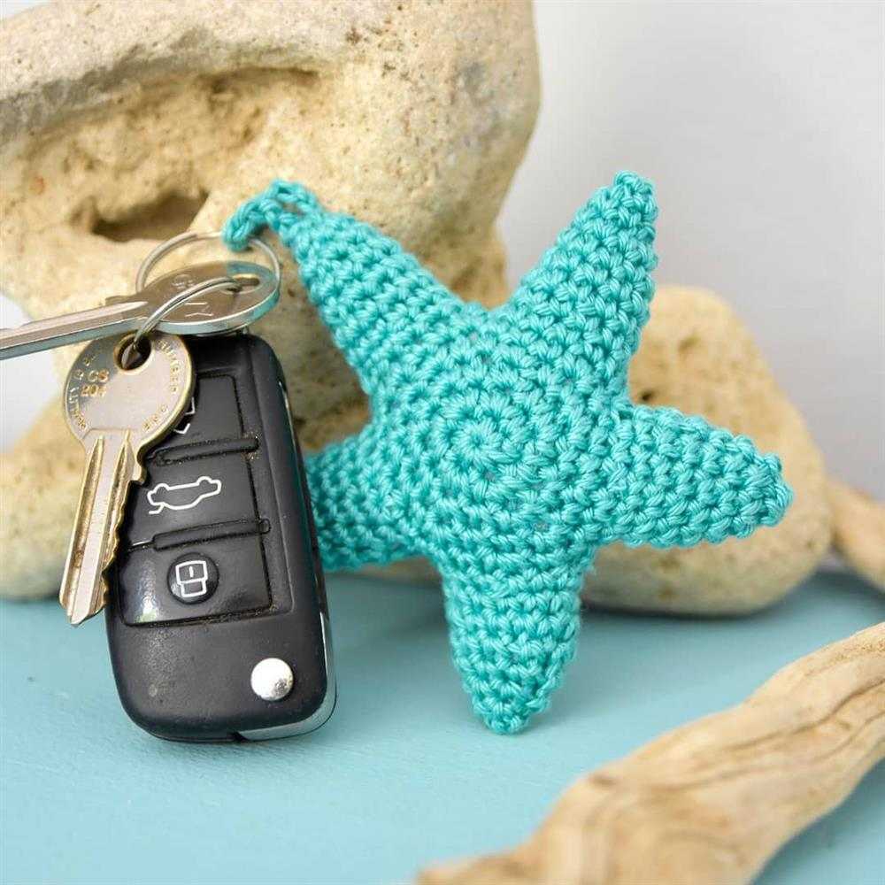 chaveiro estrela de croche