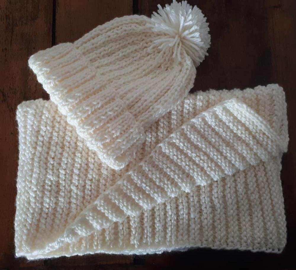 touca de trico para bebe
