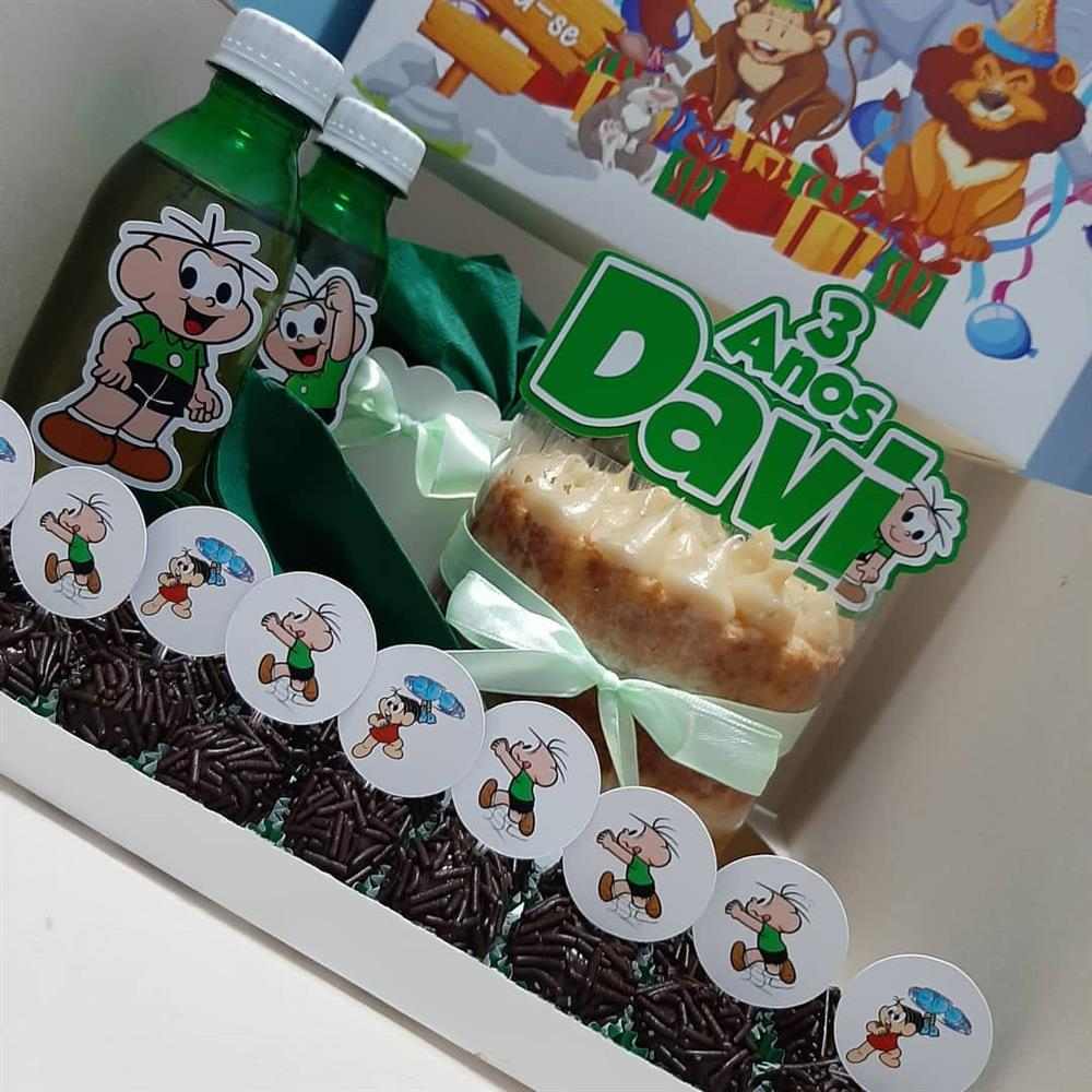 caixa infantil tema turma da monica