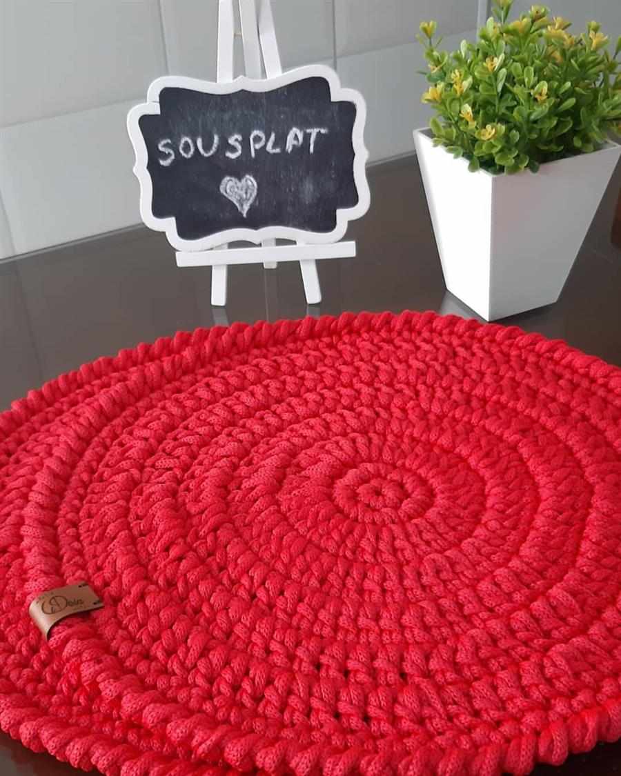 sousplat de croche de corda nautica