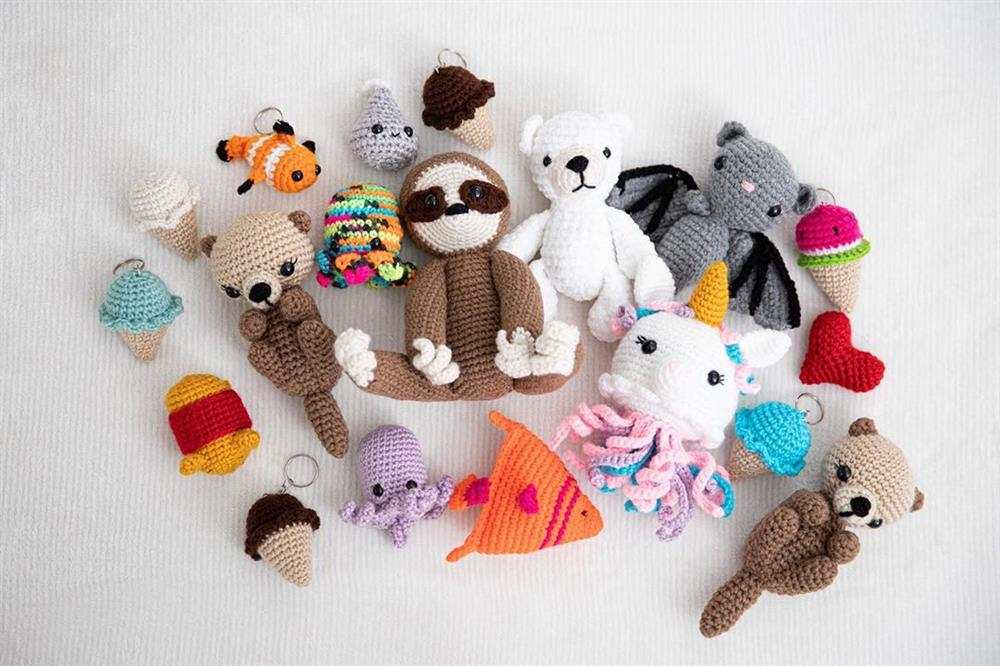 chaveiro de croche bichinhos