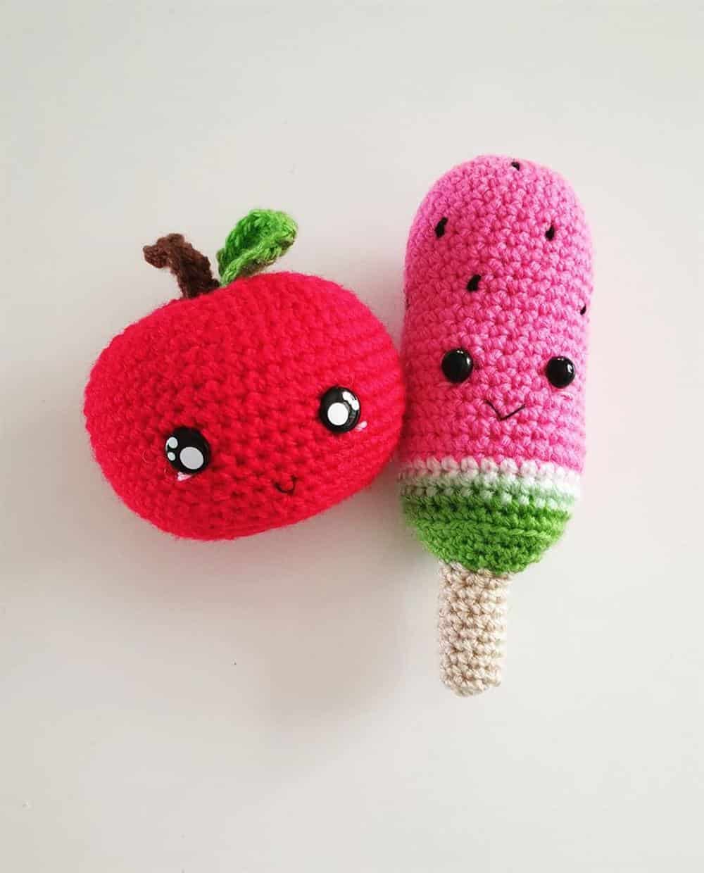 fruta amigurumi