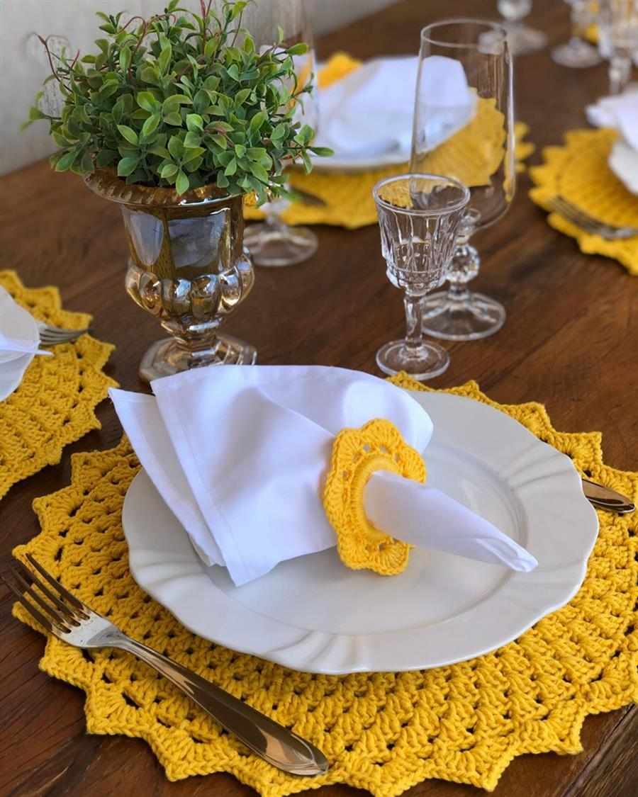 sousplat para prato amarelo