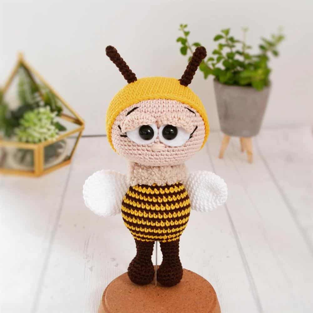 mini abelha amigurumi