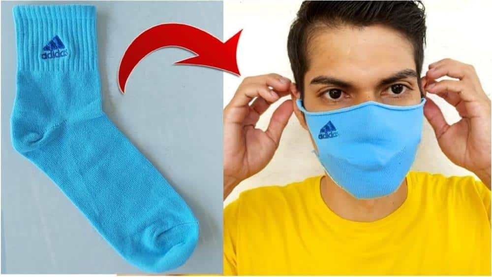como fazer mascara com meia passo a passo