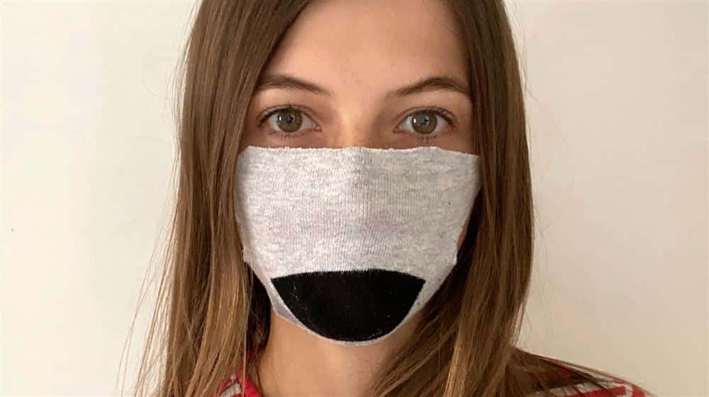 como fazer mascara com meia usada
