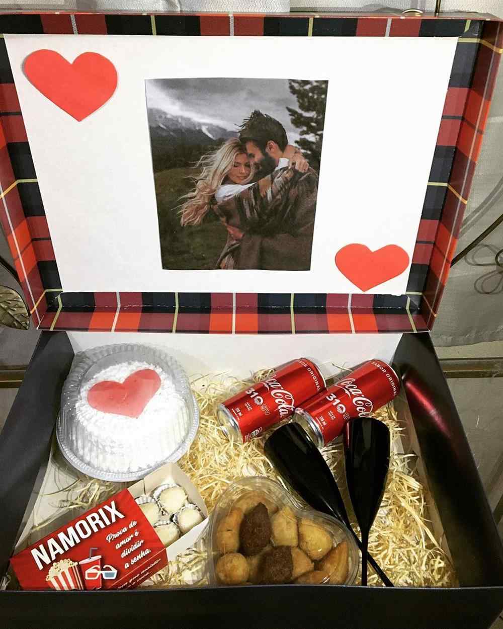 festa na caixa romantica para namorado