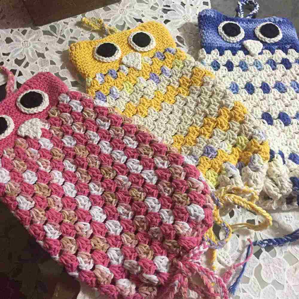 corujas de croche