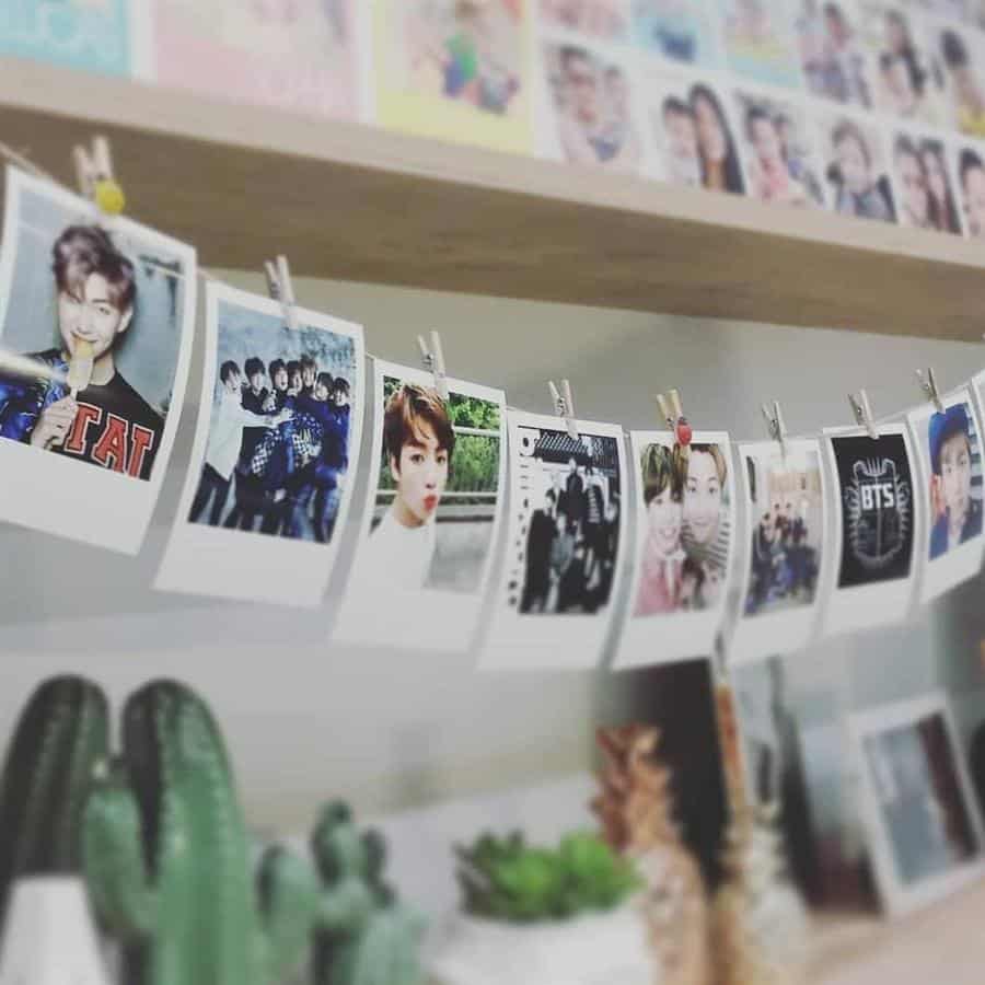 varal de fotos polaroid