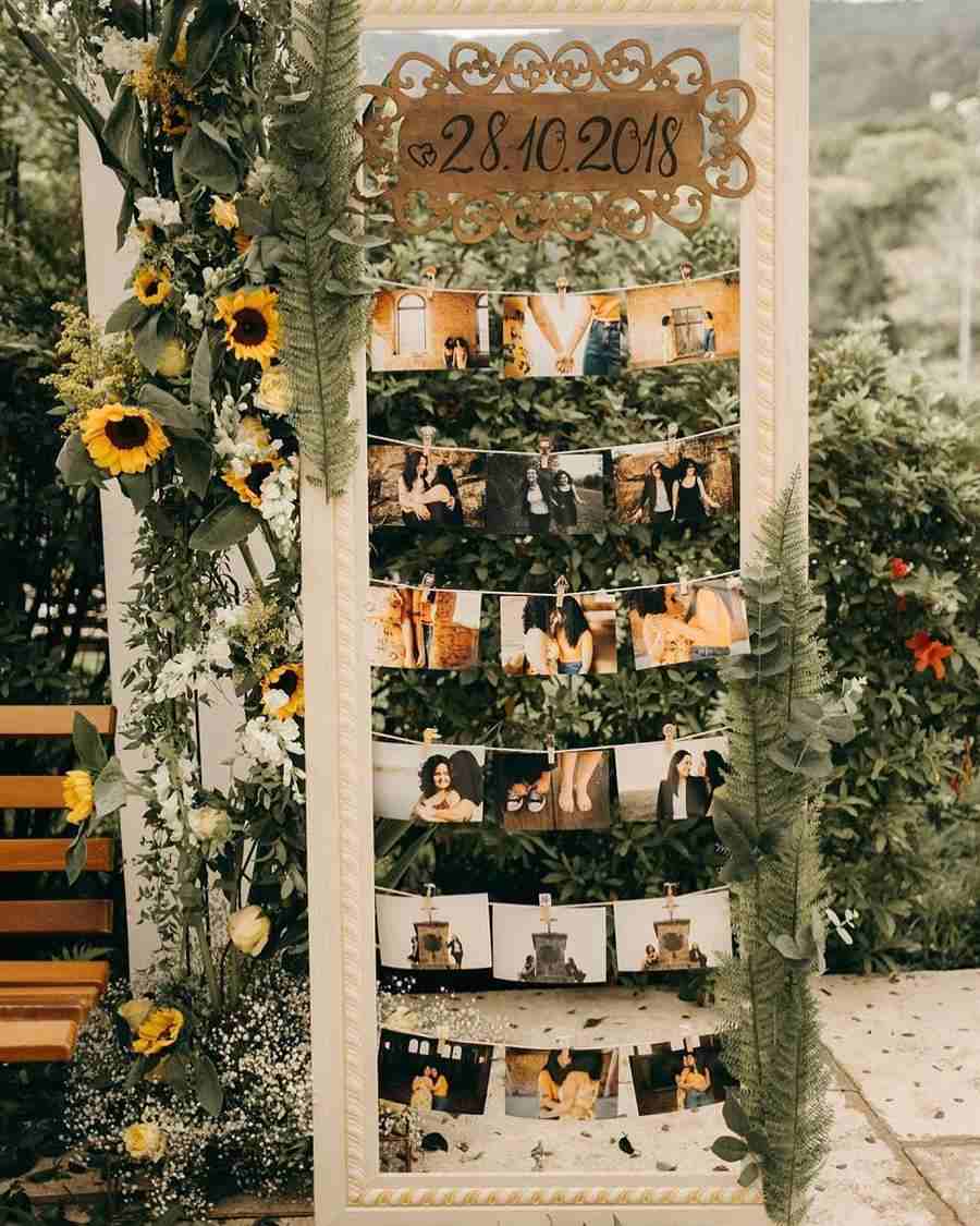 moldura de espelho com fotos