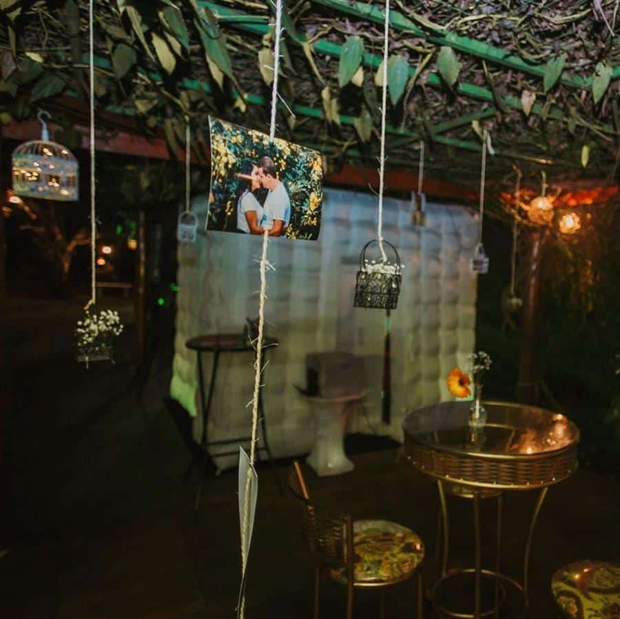 decoração de festa de noivado