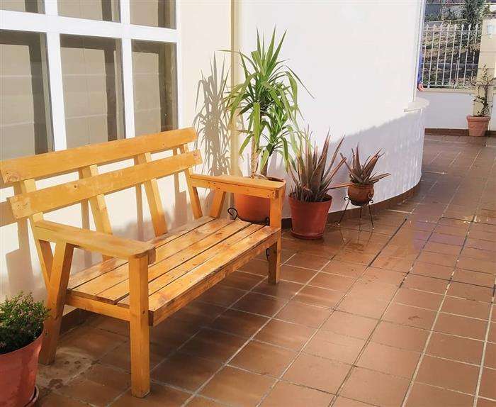 banco de jardim feito de pallet