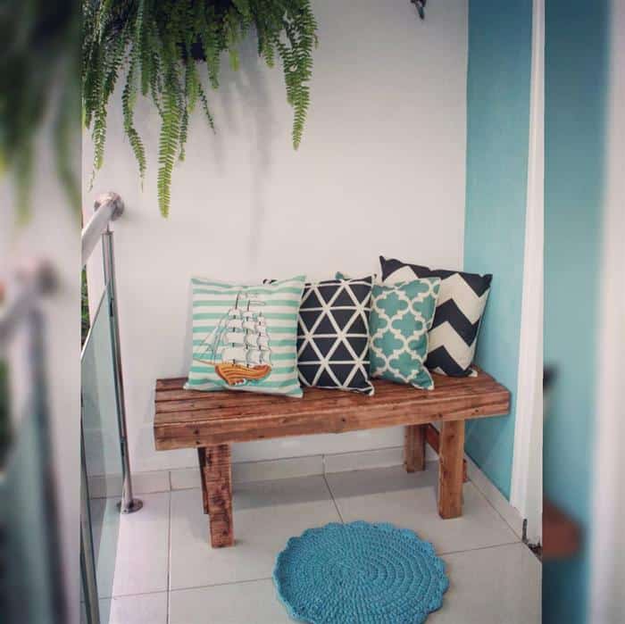 banco de pallet de canto