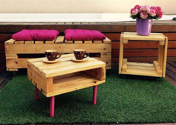 banco de pallet diferente