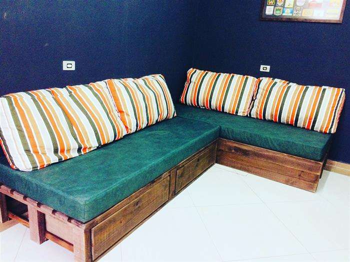 banco de pallet moderno