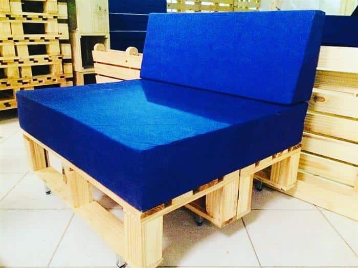 banco grande de pallet