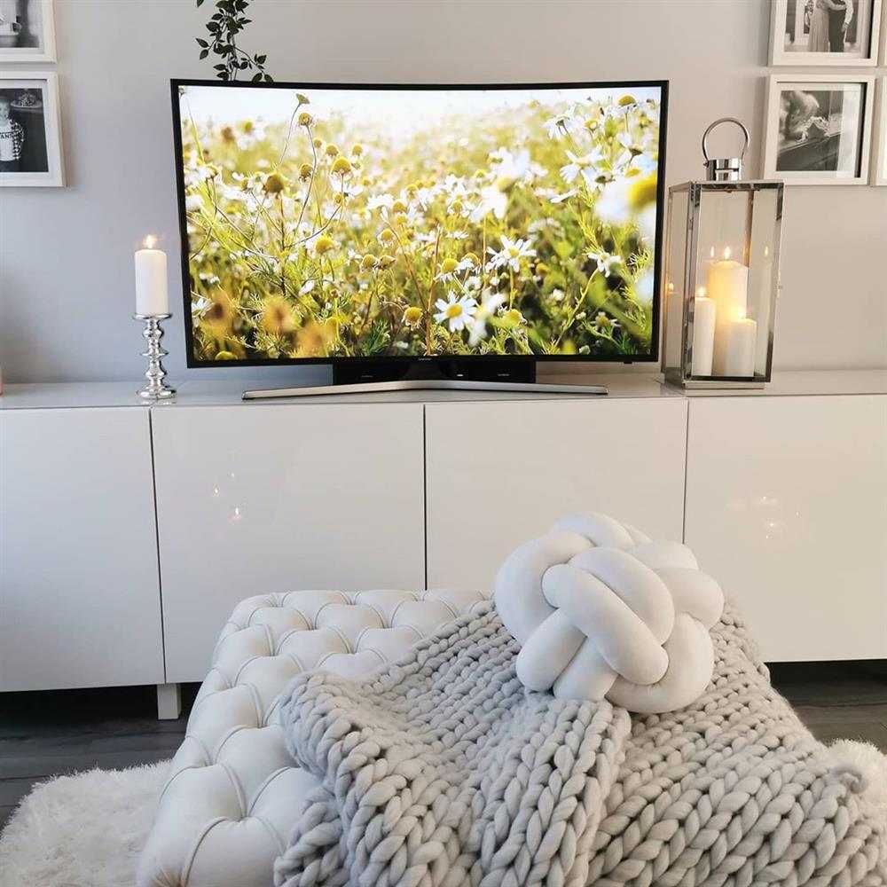 branca para decoração da sala