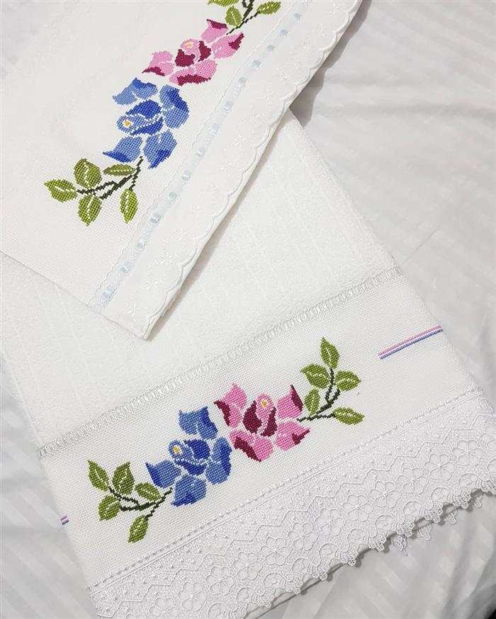 toalhas bordadas à mão