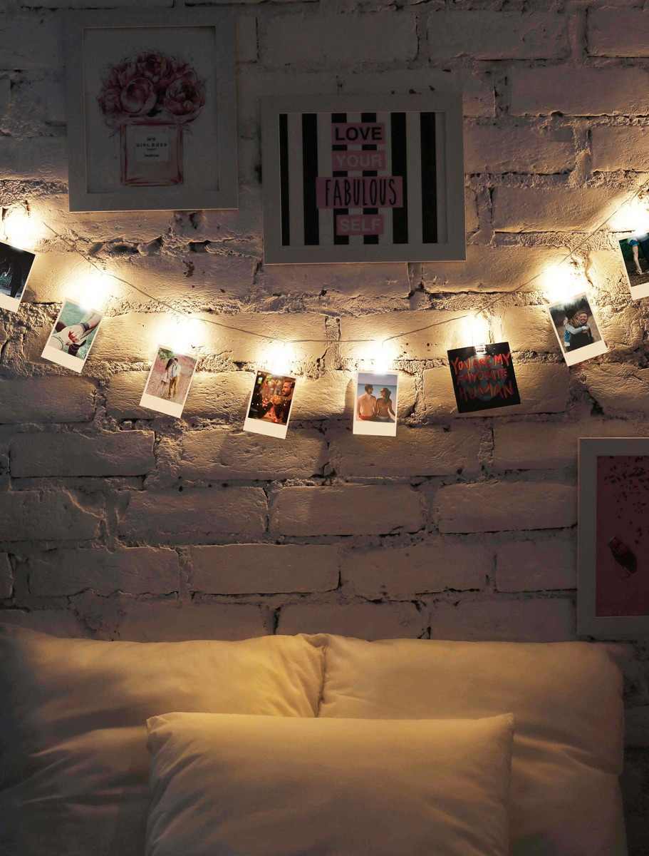 decoração do quarto com pisca pisca