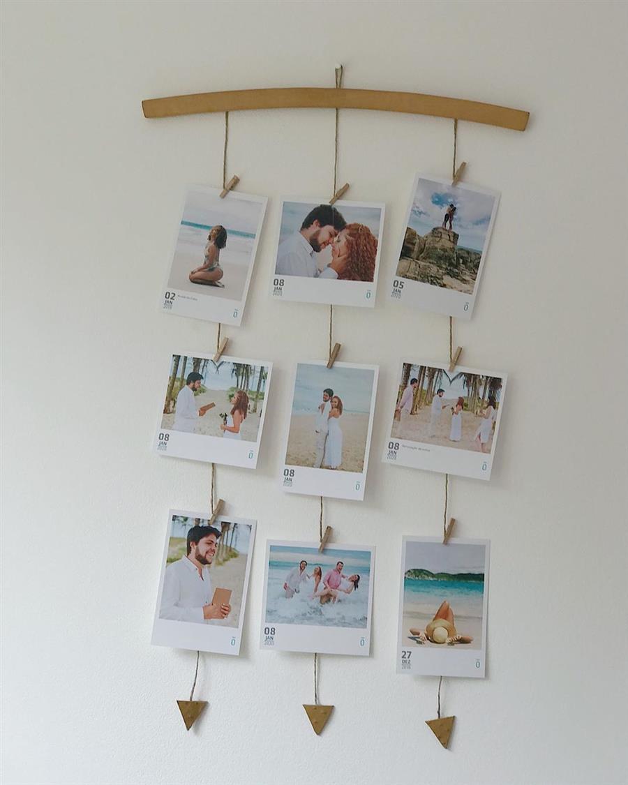decoração com cabide velho