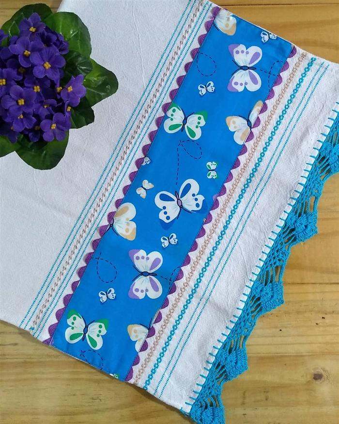 barrado com tecido estampado