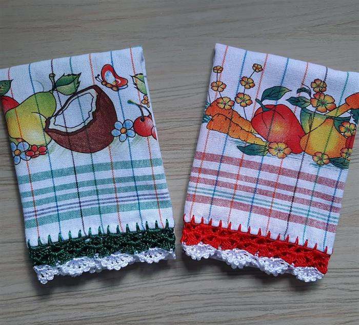 dua cores com bico de croche