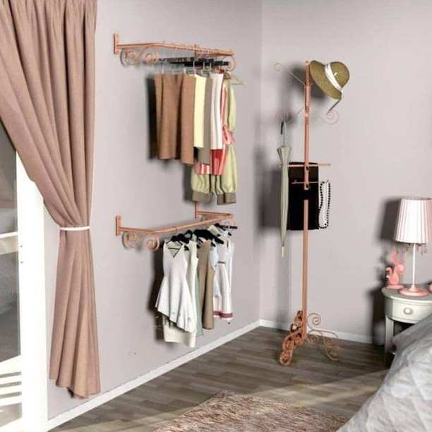 organizador de roupas parede