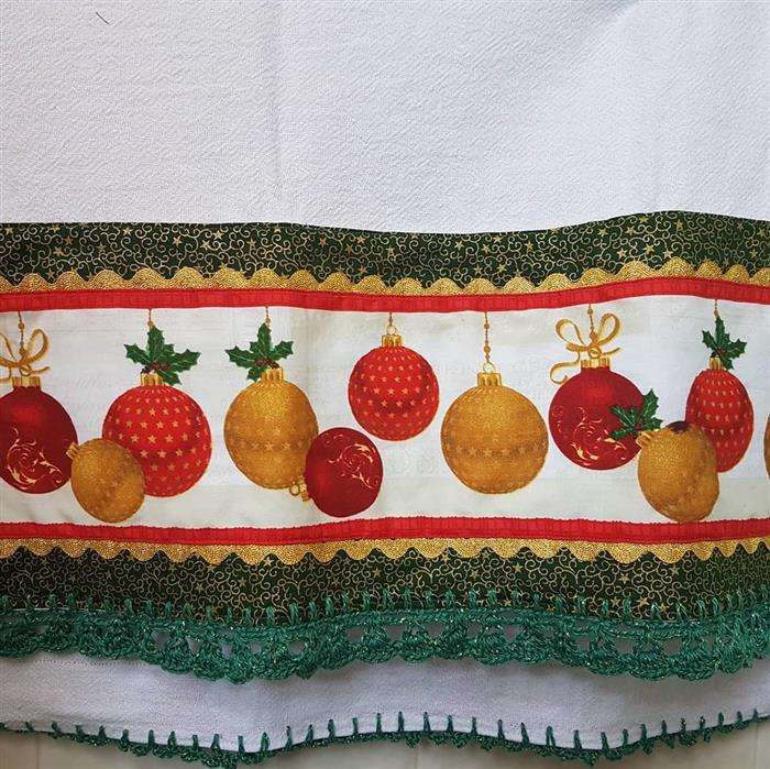bico de croche pano de frutas