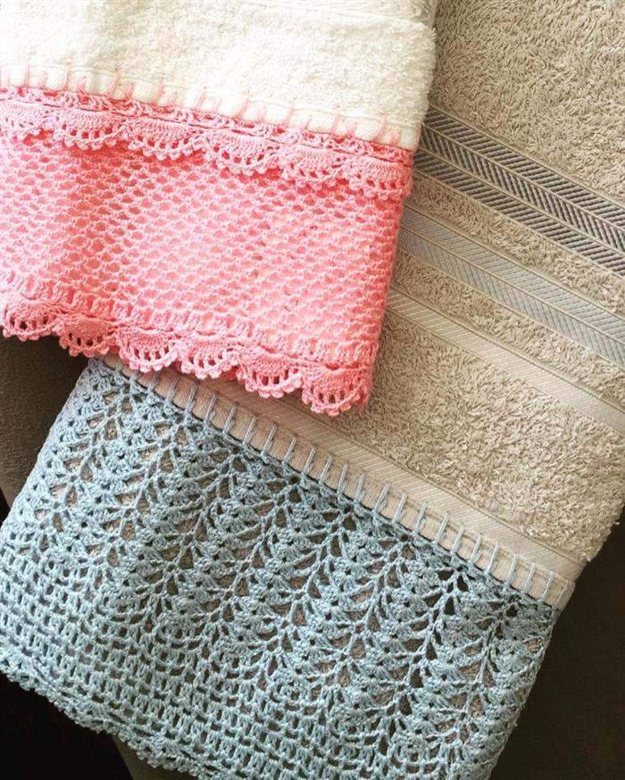 bicos de croche e barrados