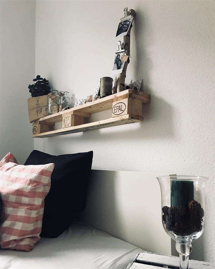 prateleira de palete para quarto