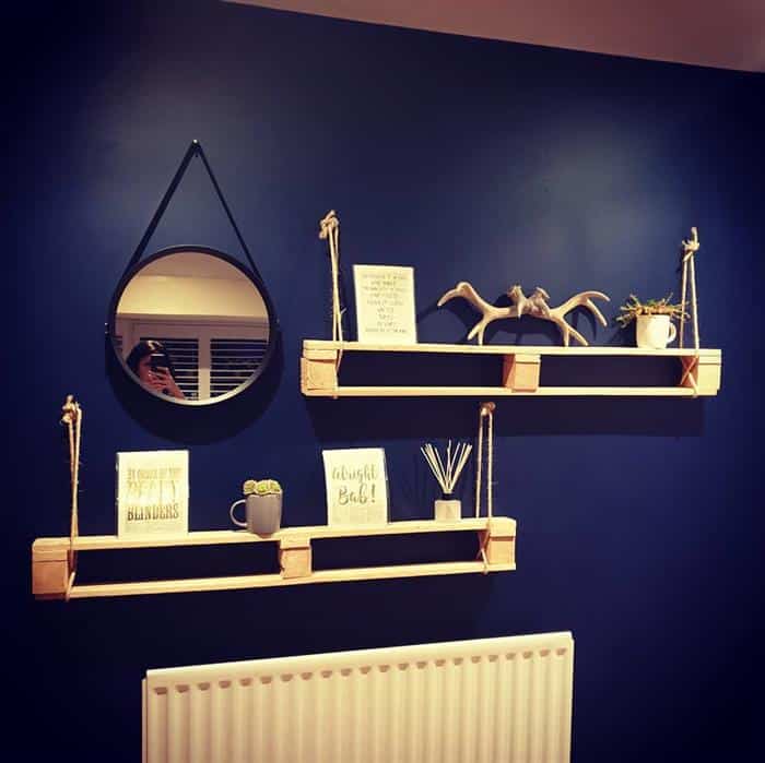 prateleira de pallet suspensa