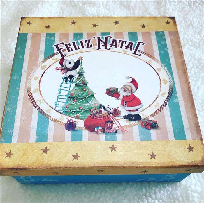caixa de presente iluminada natal