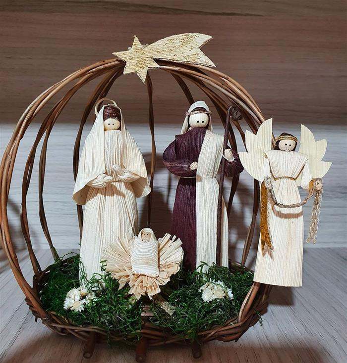 como montar um presepio com material reciclavel