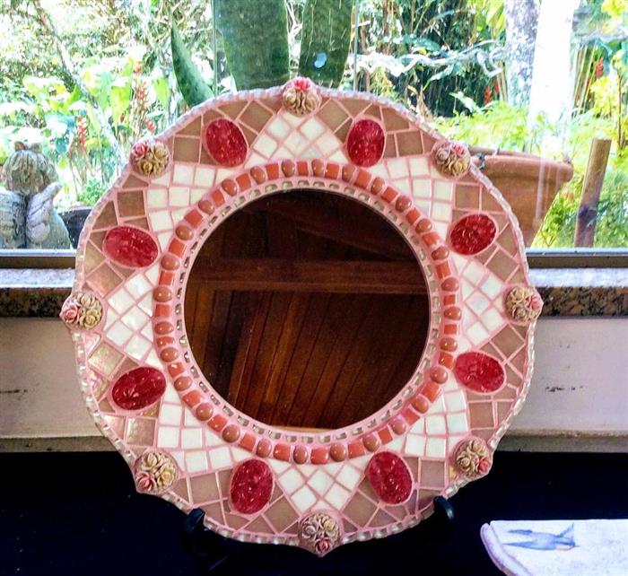 moldura para espelho grande artesanato