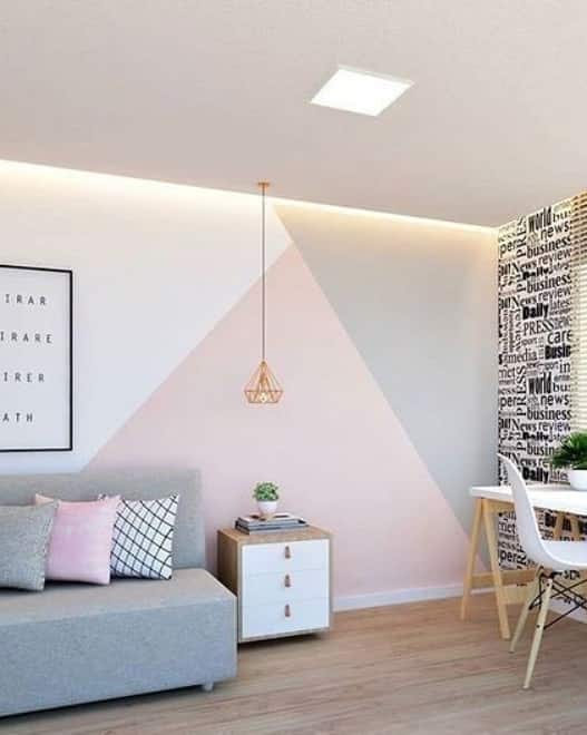 parede pintada com fita crepe