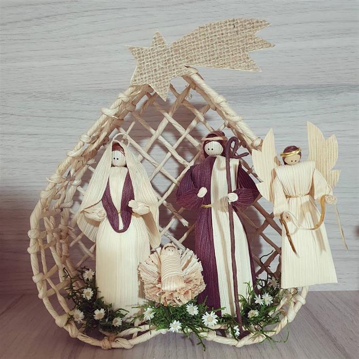 presepio de material reciclado
