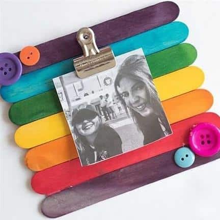 artesanato com palito de sorvete porta retrato