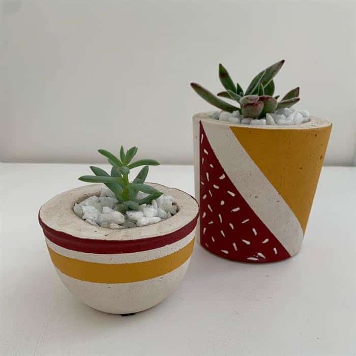 cores para vasos de cimento