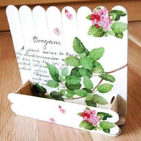 decoupage em palito de picolé