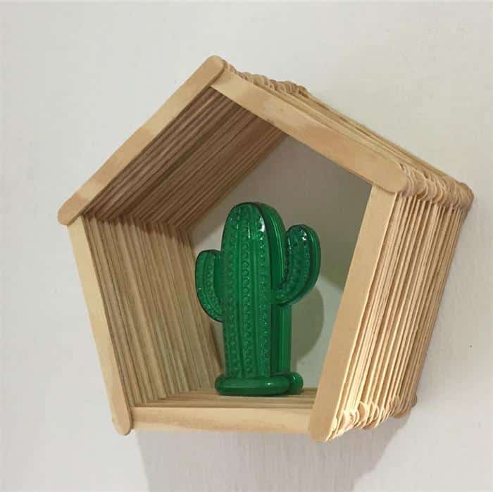 nicho decorativo de palitos