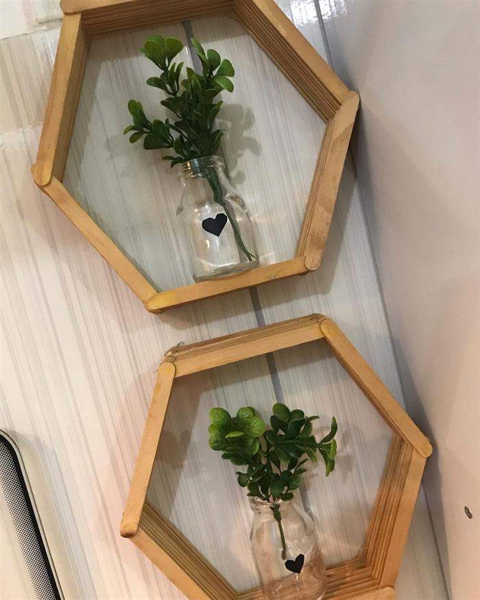 nichos decorativos com palito