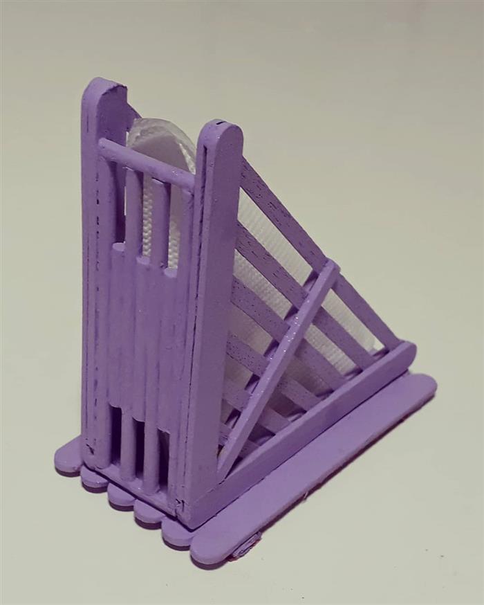 porta guardanapo com palitos de sorvete