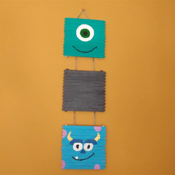 quadrinho infantil com palitos