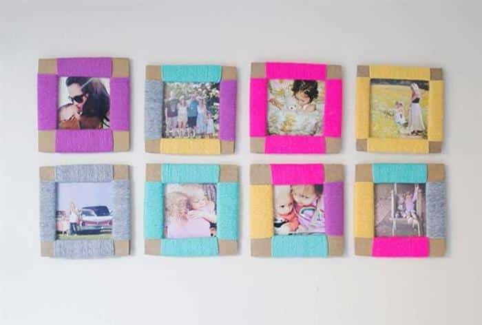 quadro de papelão para fotos