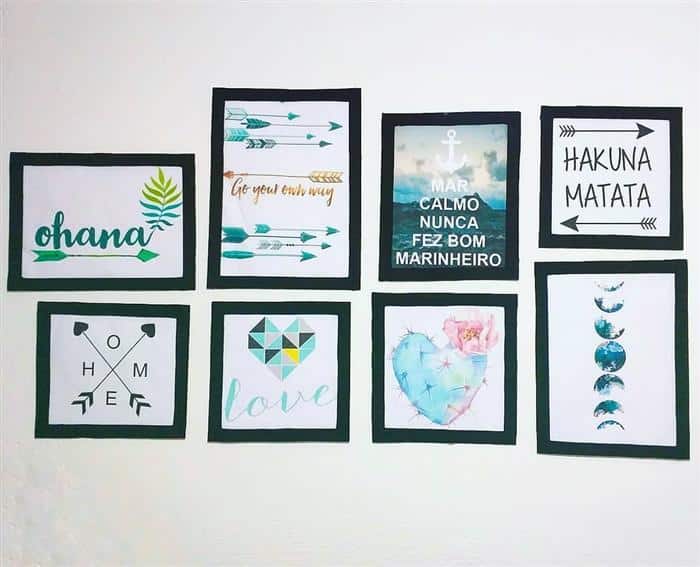 quadro de parede de papelão