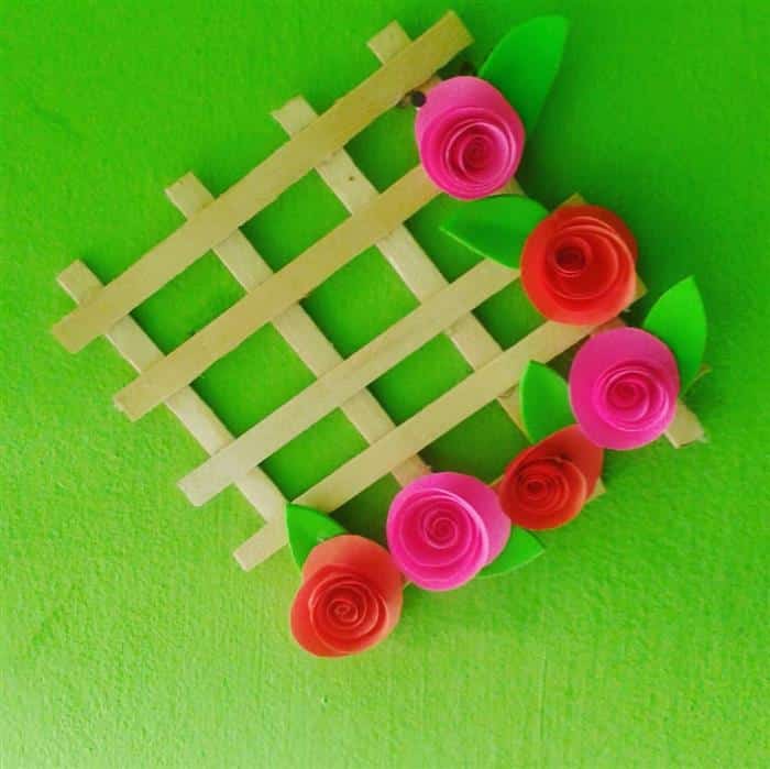 trabalhos de artesanato com palitos