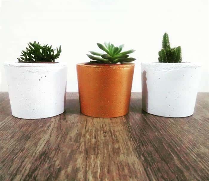 vasos de cimento lindos