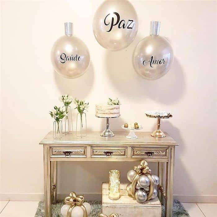 decoração para festa de ano novo