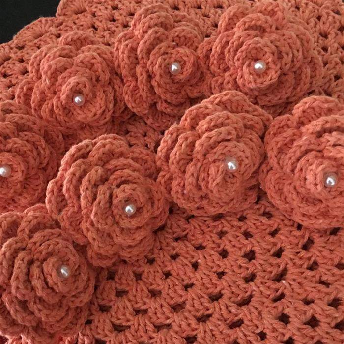 flores de croche para guardanapos